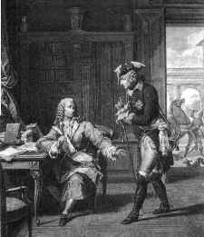 Фридрих Великий и Вольтер в Сансуси. 1750 г.
