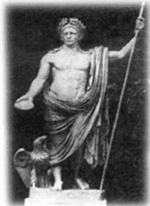 Клавдий Тиберий Друз Германик (10 до н.э. — 54 н.э), римский император (41—54). Дядя Калигулы, неожиданно получивший власть после его гибели. Отличался ученостью и некоторой простотой, находясь под сильным влиянием жен и родственниц. Они же и убили Клавдия