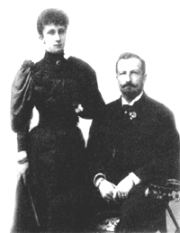 Болгарский царь Фердинанд I с супругой Марией-Луизой. Фотография 1910 г.