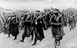 Русские солдаты на марше