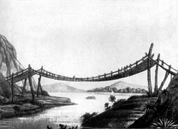 Мост через Пенипе. По рисунку А. фон Гумбольдта