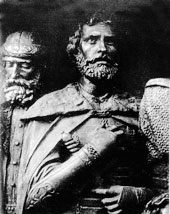Псковский князь Довмонт (слева) и великий князь Александр Невский. Фрагмент фриза