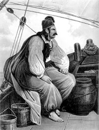 Капитан купеческого судна. Литография Б. Жюльена по оригиналу К. Брюллова. 1840 г.