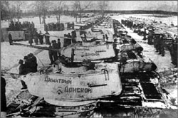 Колонна танков имени Димитрия Донского. 1944 г.