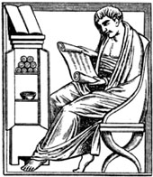 Человек, читающий свиток. По барельефу на римском саркофаге