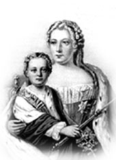 Правительница Анна Леопольдовна и малолетний император Иван VI Антонович