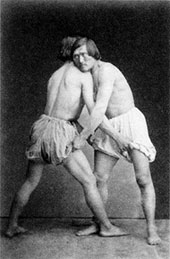 Борьба калмыков. Фото. 1873 г.