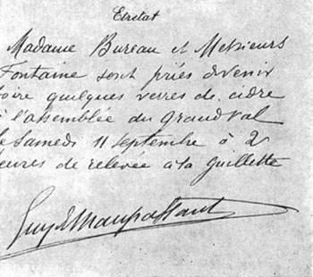 Письмо Ги де Мопассана