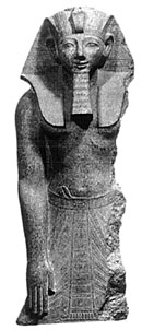 Хатшепсут-Мааткара. Теперь на изображениях царица выглядит как мужчина-фараон