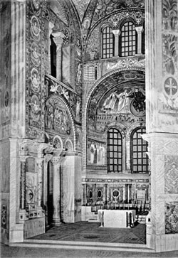 Церковь Сан-Витале. Интерьер. Равенна. 526—547 гг.