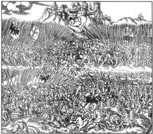 Грюнвальдская битва. Из «Всемирной хроники» М. Бельского. 1564 г.