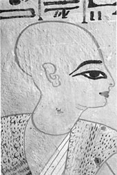 Начальник работ фараона Иперхау в образе жреца-сема. Изображение в погребальной камере