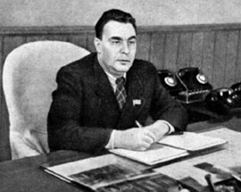 Л.Брежнев — первый секретарь Днепропетровского обкома партии. 1947 г.