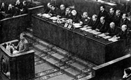 И.Сталин на трибуне XIX съезда КПСС. 1946 г.
