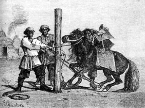 Укрощение степных лошадей в Минусинском округе. Рисунок В.И.Сурикова