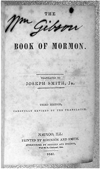«Книга Мормона». Издание 1840 г. 
