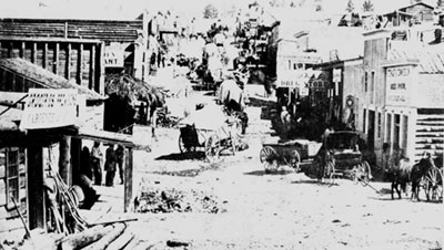Посёлок старателей в западных штатах США. Фото 1865 г.