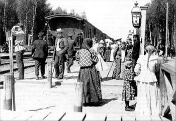 Железнодорожная станция. Фото начала XX в.
