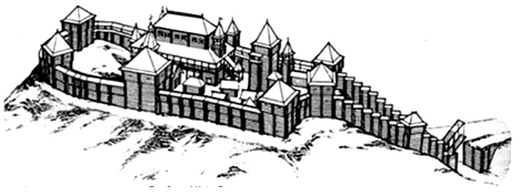 Древнерусская крепость Любеч. XI в. Реконструкция