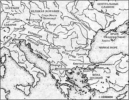 Карта Европы IX в.